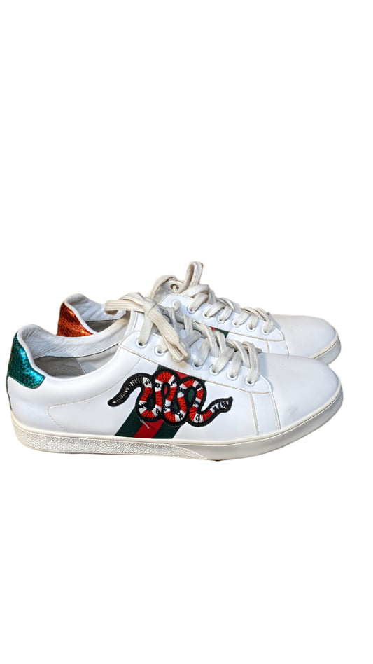 GUCCI  Ace Embroidered "Snake" Men,s sz US 9.5